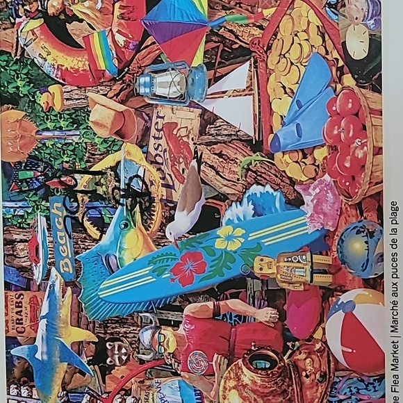 Beach Time Flea Market 1000 pieces Masterpieces Puzzle w/Poster - Picture 5 of 5